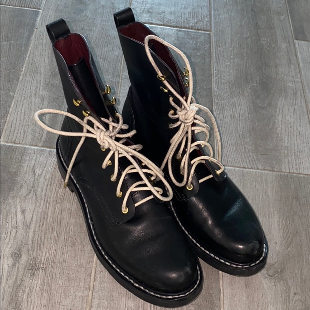 Rag & Bone Emil Leather Combat Boot Size: 38.5